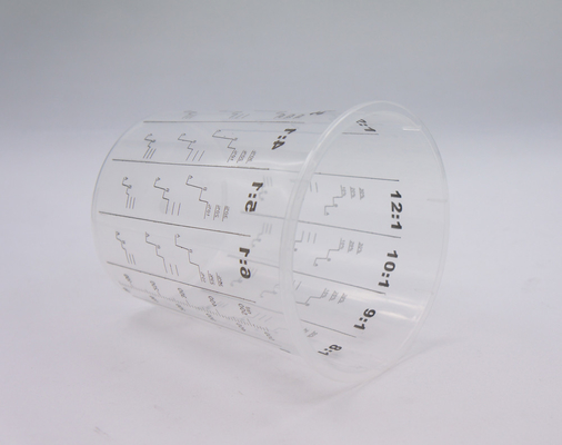 650 ml Disposable Mixing cup Auto Plastic Single Use plastic pots measuring printed cup calibrated-up cup supplier