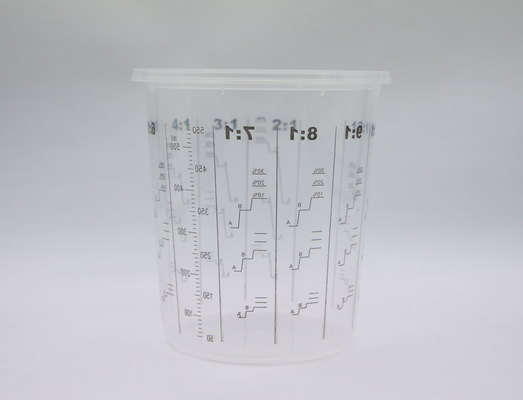 650 ml Disposable Mixing cup Auto Plastic Single Use plastic pots measuring printed cup calibrated-up cup supplier