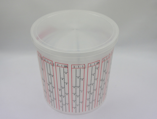 4000ml  Mixing cup Auto Plastic Single Use plastic pots measuring printed cup calibrated-up cup supplier