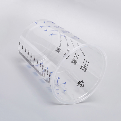 600ml Disposable Mixing cup Auto Plastic Single Use plastic pots measuring printed cup calibrated-up cup supplier
